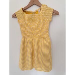 Abercrombie Kids Yellow White  Vichy Check Dress Size 5/6